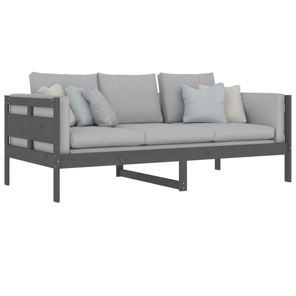 Slaapbank Massief Grenenhout Grijs 90X190 Cm