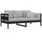 Slaapbank Massief Grenenhout Zwart 90X190 Cm