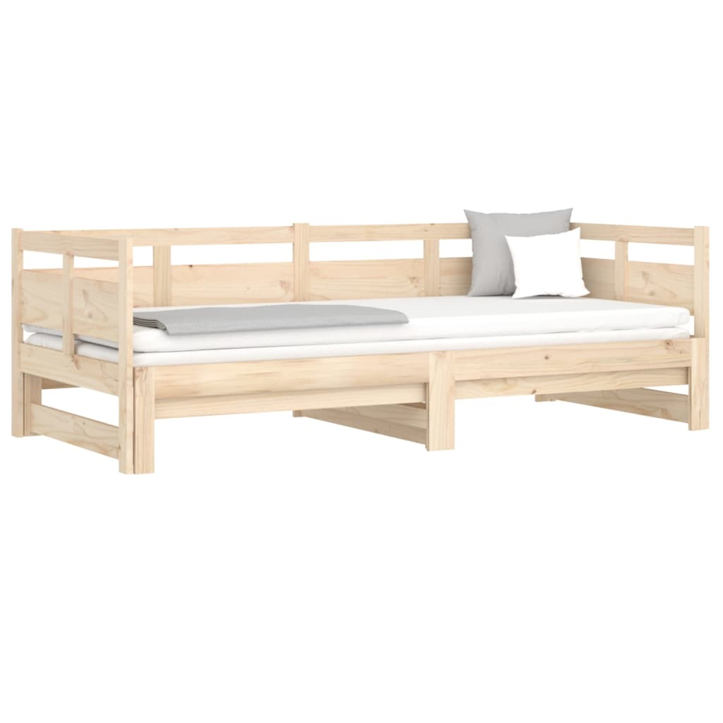 Slaapbank Uitschuifbaar Massief Grenenhout 2X(90X200) Cm