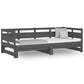 Slaapbank Uitschuifbaar Massief Grenenhout Grijs 2X(80X200) Cm