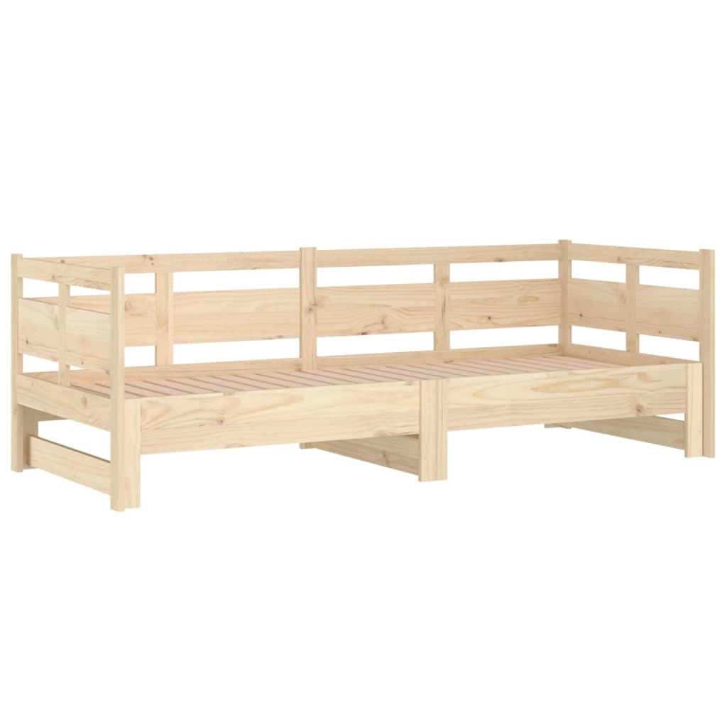 Slaapbank Uitschuifbaar Massief Grenenhout 2X(90X190) Cm