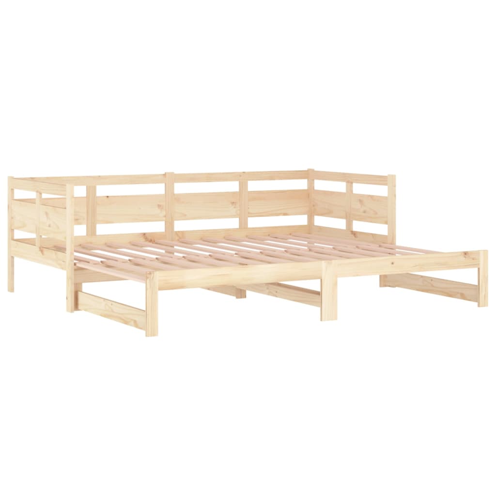 Slaapbank Uitschuifbaar Massief Grenenhout 2X(90X190) Cm