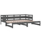 Slaapbank Uitschuifbaar Massief Grenenhout Grijs 2X(90X190) Cm