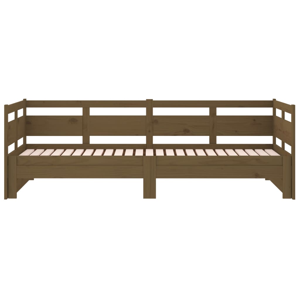 Slaapbank Uitschuifbaar Grenenhout Honingbruin 2X(90X190) Cm