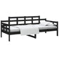 Slaapbank Massief Grenenhout Zwart 90X200 Cm