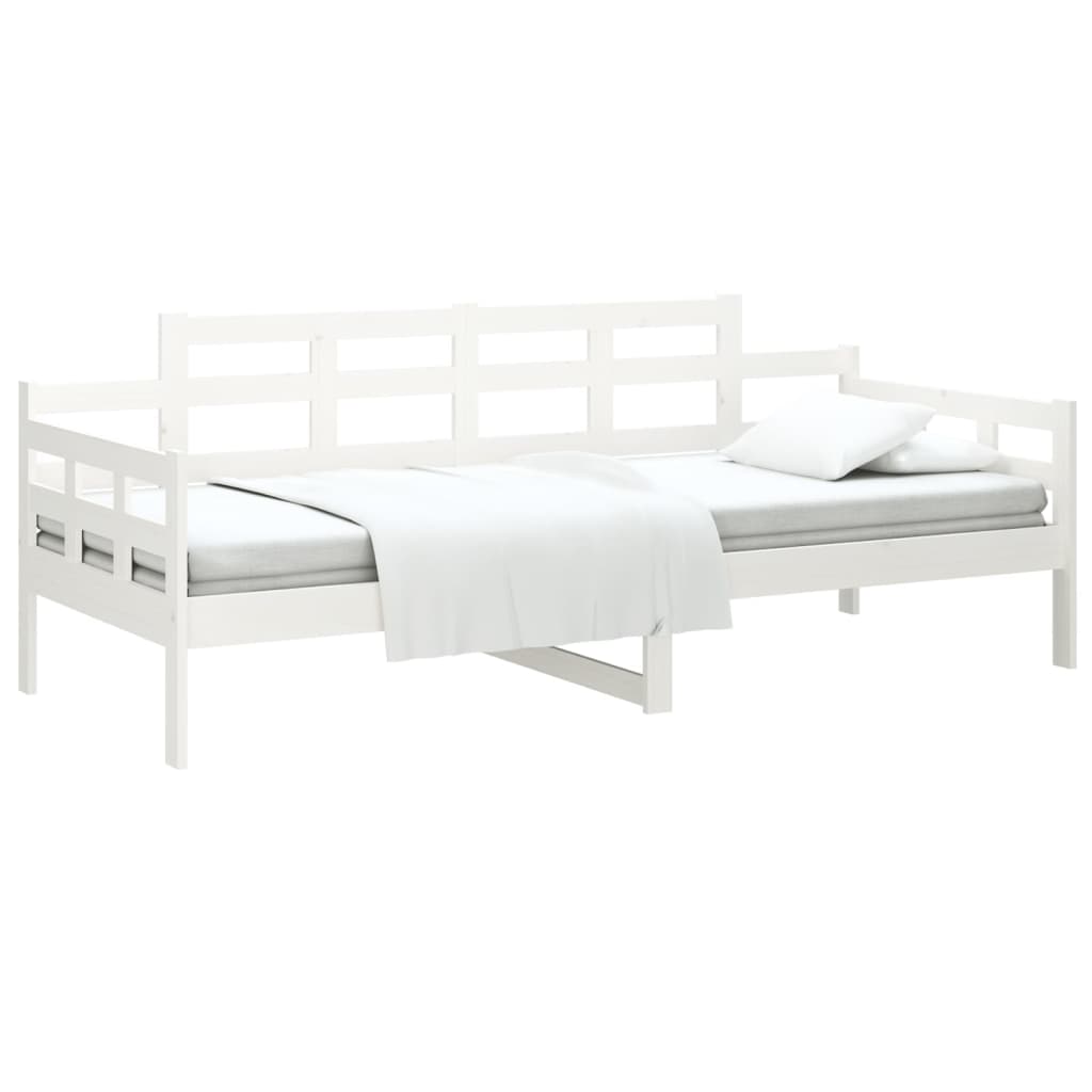 Slaapbank Massief Grenenhout Wit 80X200 Cm