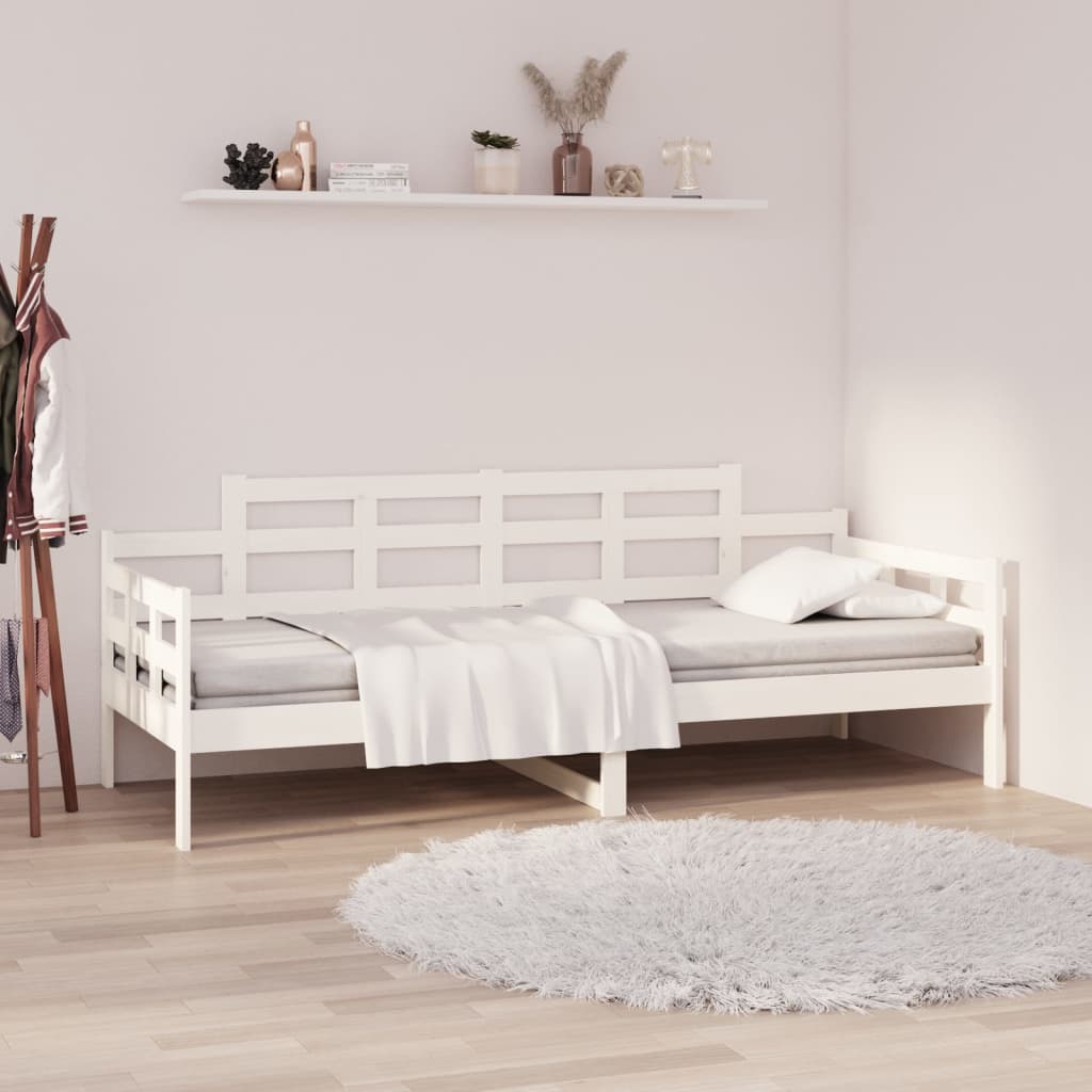 Slaapbank Massief Grenenhout Wit 80X200 Cm