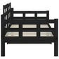 Slaapbank Massief Grenenhout Zwart 90X190 Cm