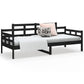 Slaapbank Massief Grenenhout Zwart 90X190 Cm