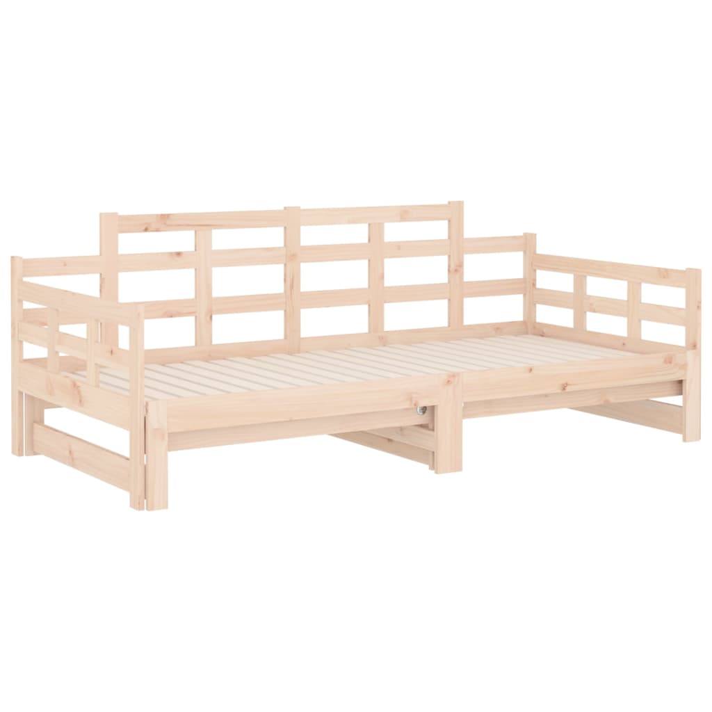 Slaapbank Uitschuifbaar Massief Grenenhout 2X(90X200) Cm