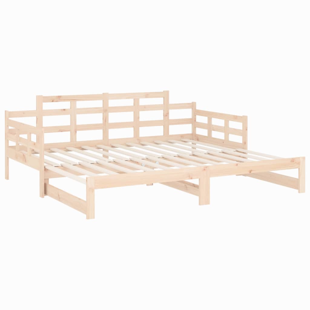 Slaapbank Uitschuifbaar Massief Grenenhout 2X(80X200) Cm