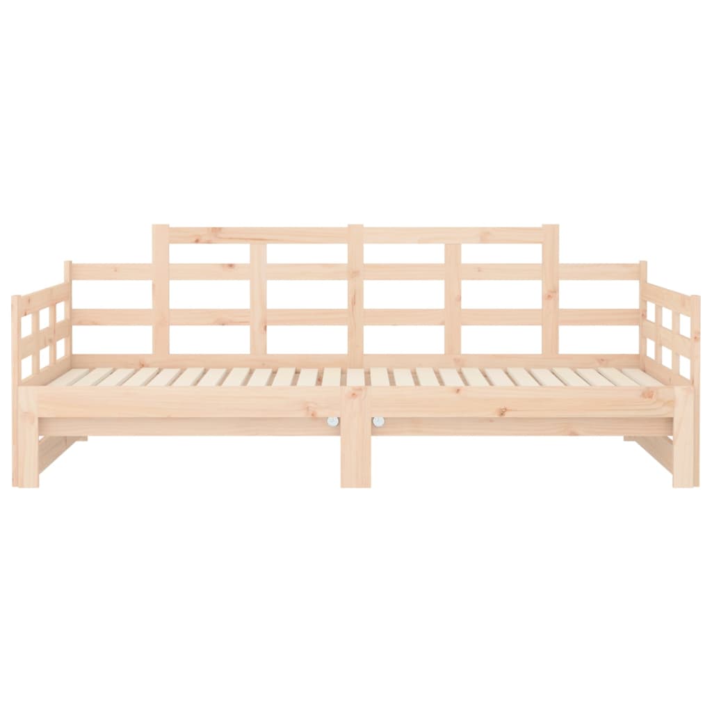 Slaapbank Uitschuifbaar Massief Grenenhout 2X(80X200) Cm