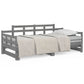 Slaapbank Uitschuifbaar Massief Grenenhout Grijs 2X(90X190) Cm