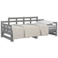 Slaapbank Uitschuifbaar Massief Grenenhout Grijs 2X(90X190) Cm
