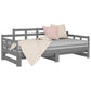 Slaapbank Uitschuifbaar Massief Grenenhout Grijs 2X(90X190) Cm