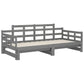 Slaapbank Uitschuifbaar Massief Grenenhout Grijs 2X(90X190) Cm