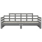 Slaapbank Uitschuifbaar Massief Grenenhout Grijs 2X(90X190) Cm