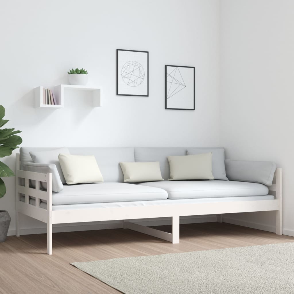 Slaapbank Massief Grenenhout Wit 90X200 Cm