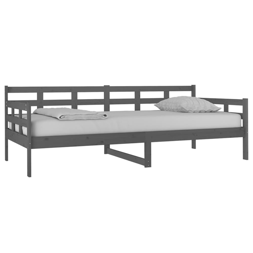 Slaapbank Massief Grenenhout Grijs 90X200 Cm