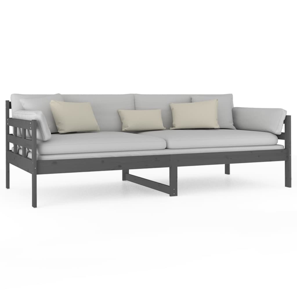 Slaapbank Massief Grenenhout Grijs 90X200 Cm