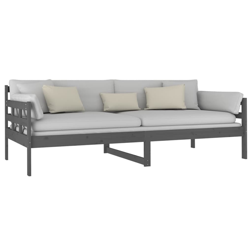 Slaapbank Massief Grenenhout Grijs 90X200 Cm