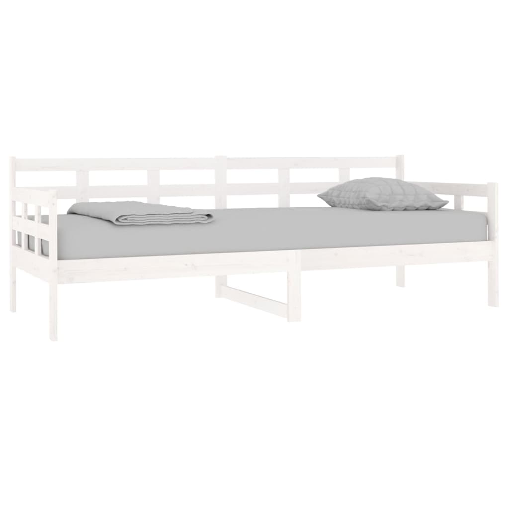 Slaapbank Massief Grenenhout Wit 80X200 Cm