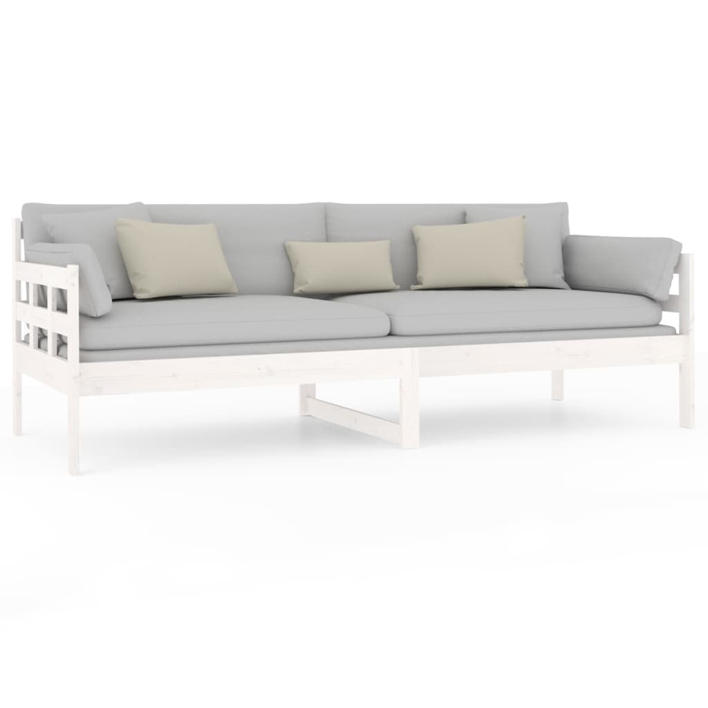Slaapbank Massief Grenenhout Wit 80X200 Cm