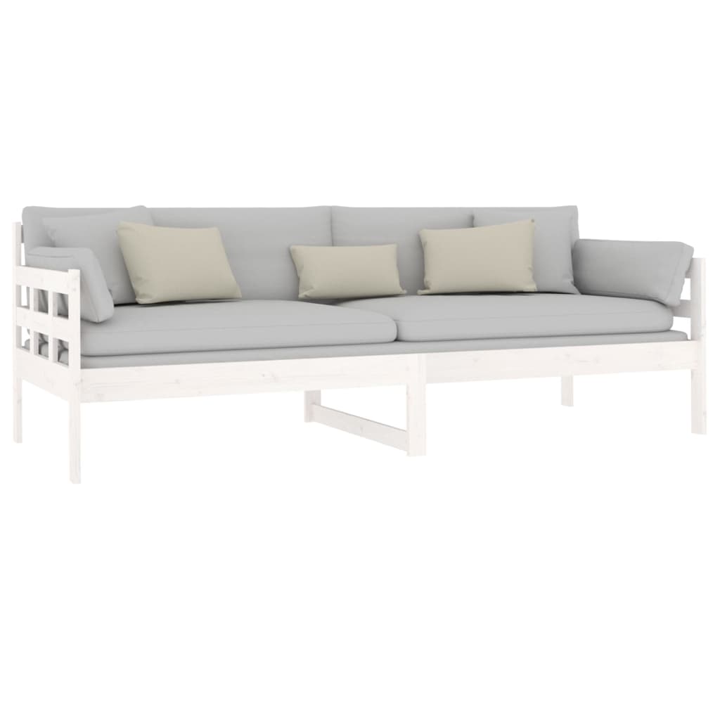 Slaapbank Massief Grenenhout Wit 80X200 Cm