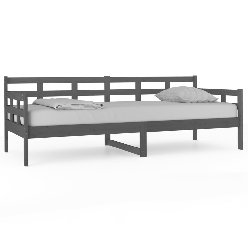 Slaapbank Massief Grenenhout Grijs 80X200 Cm
