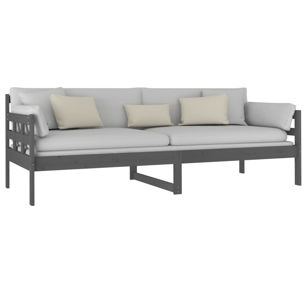 Slaapbank Massief Grenenhout Grijs 80X200 Cm