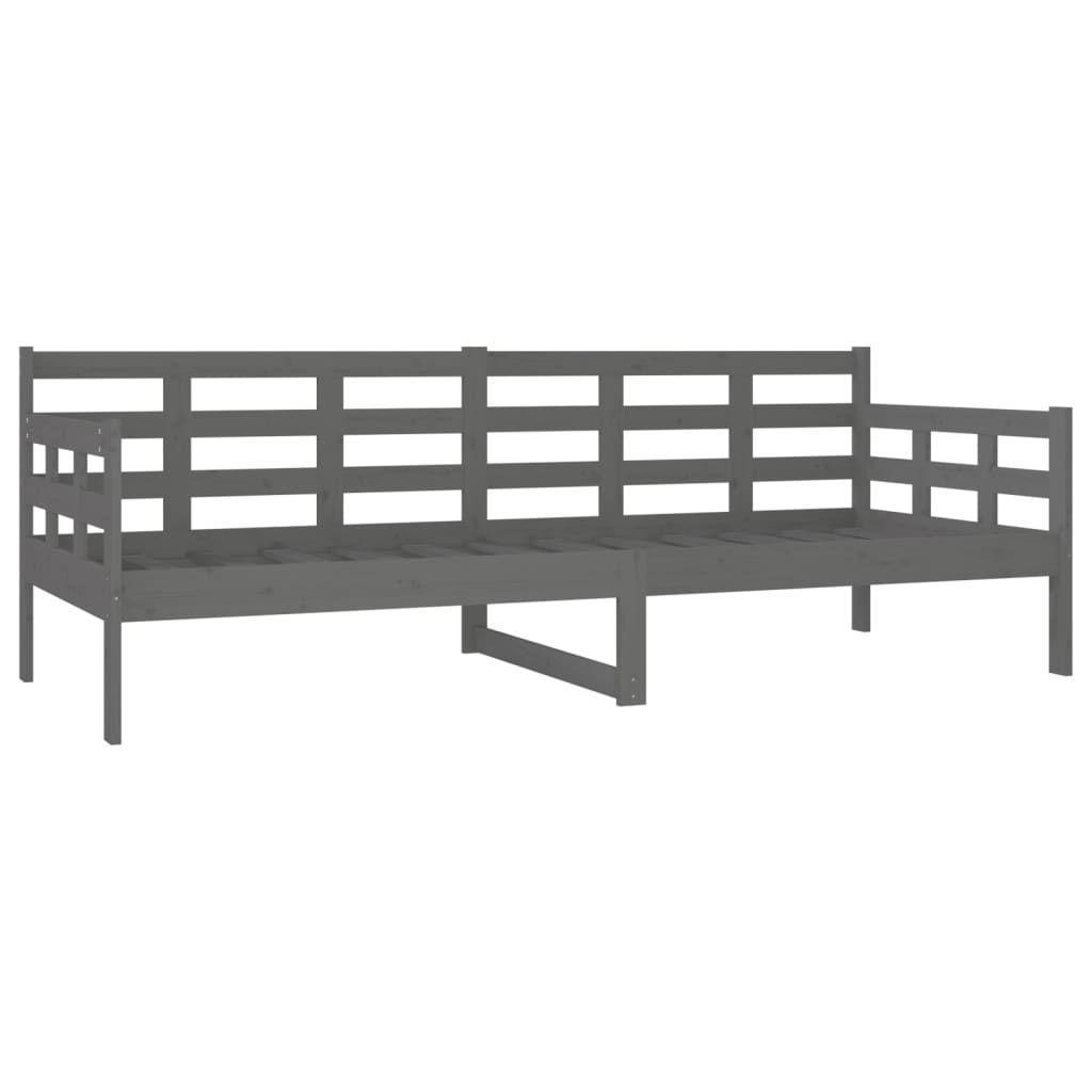 Slaapbank Massief Grenenhout Grijs 80X200 Cm