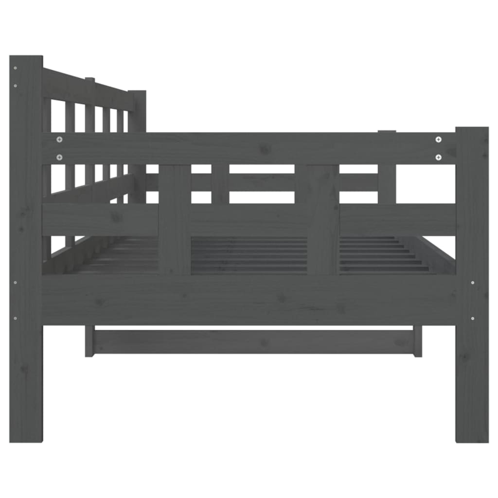 Slaapbank Massief Grenenhout Grijs 80X200 Cm