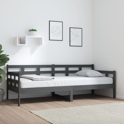 Slaapbank Massief Grenenhout Grijs 80X200 Cm