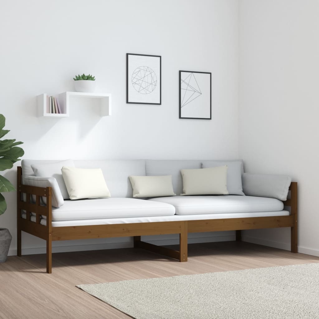 Slaapbank Massief Grenenhout Honingbruin 80X200 Cm