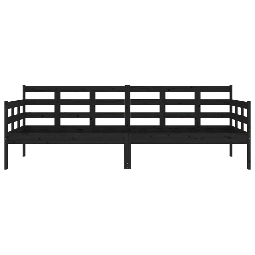 Slaapbank Massief Grenenhout Zwart 80X200 Cm