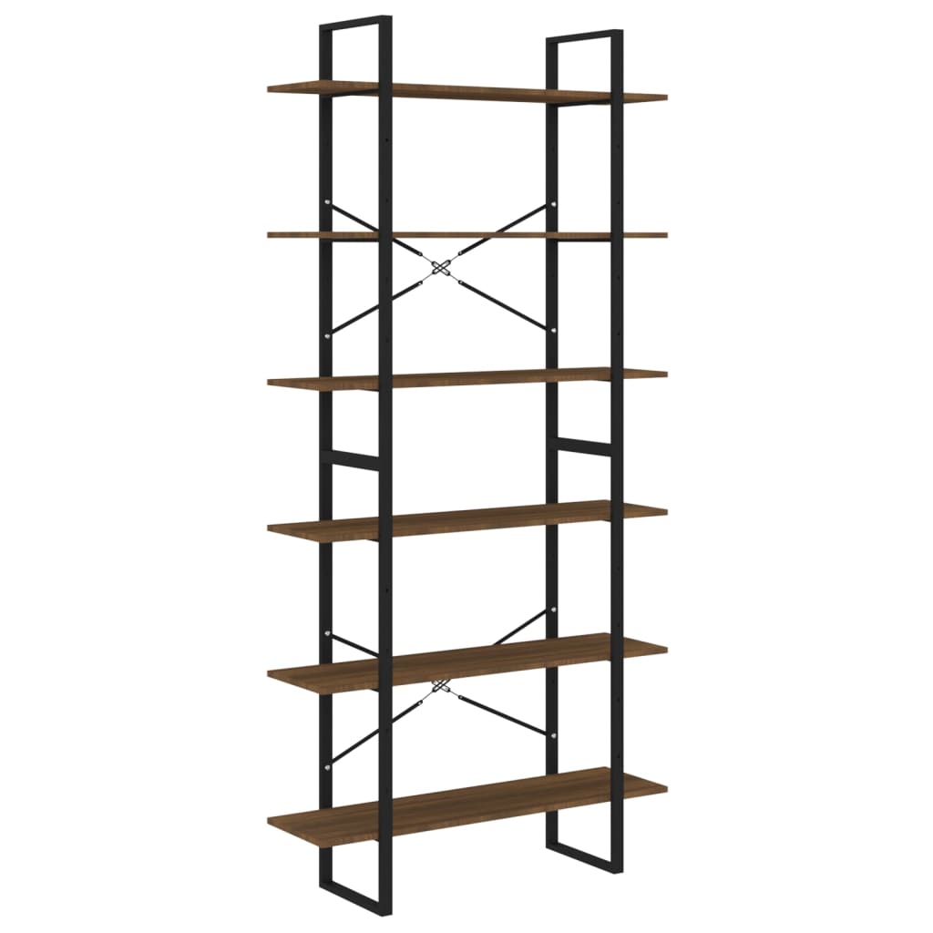 Hoge Kast 100X30X210 Cm Bewerkt Hout Bruineikenkleurig