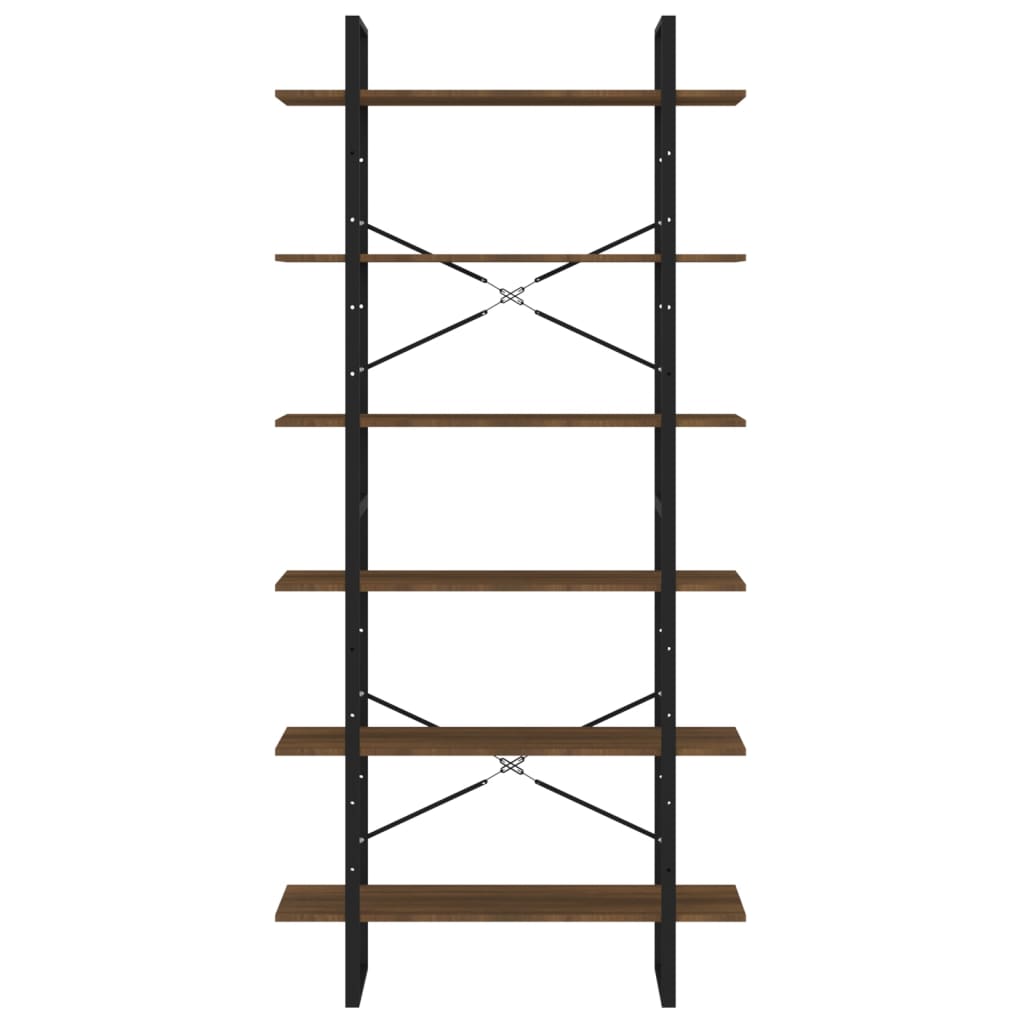 Hoge Kast 100X30X210 Cm Bewerkt Hout Bruineikenkleurig