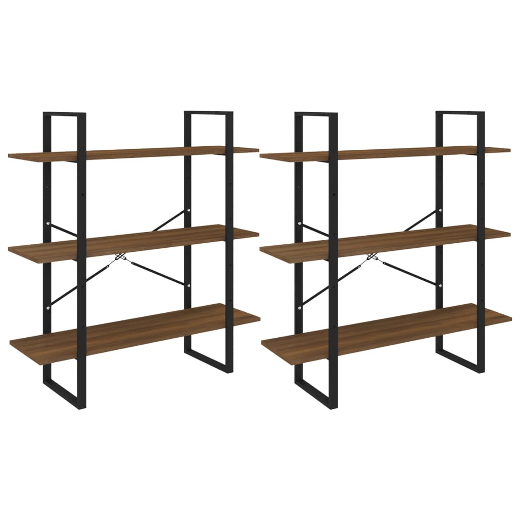 Hoge Kast 100X30X210 Cm Bewerkt Hout Bruineikenkleurig