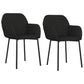 Eetkamerstoelen 2 St Fluweel Zwart
