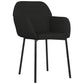 Eetkamerstoelen 2 St Fluweel Zwart
