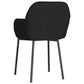 Eetkamerstoelen 2 St Fluweel Zwart