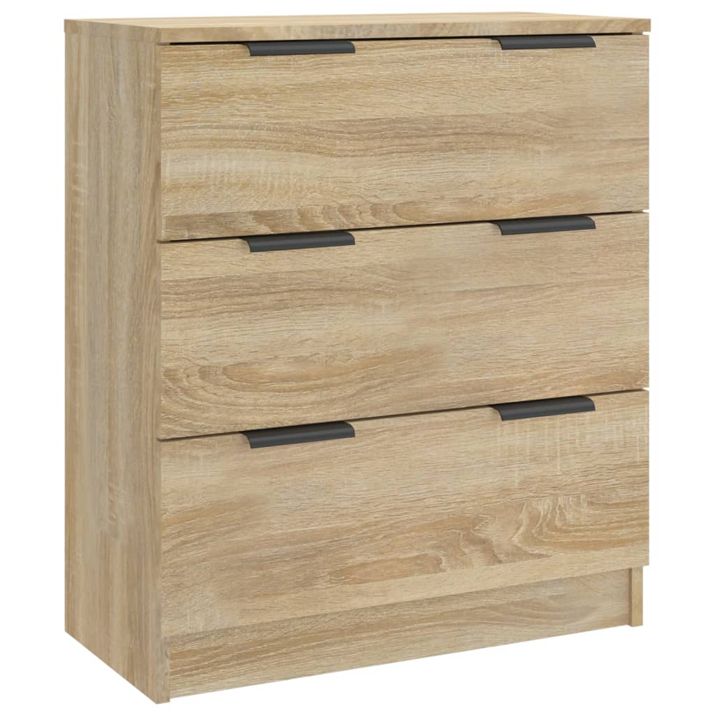 3 St Dressoirs Bewerkt Hout Sonoma Eikenkleurig