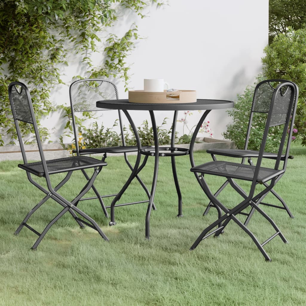 5-Delige Tuinset Metaalgaas Antracietkleurig