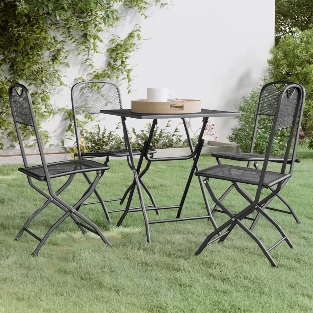5-Delige Tuinset Metaalgaas Antracietkleurig