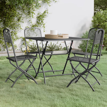 5-Delige Tuinset Metaalgaas Antracietkleurig