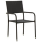 3-Delige Tuinset Poly Rattan Zwart