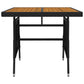 3-Delige Tuinset Poly Rattan Zwart