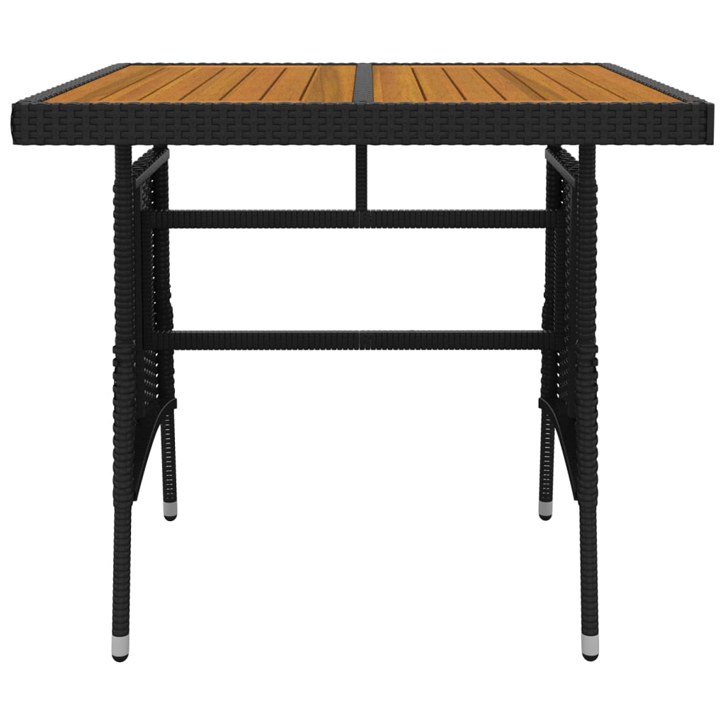 3-Delige Tuinset Poly Rattan Zwart