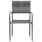 3-Delige Tuinset Poly Rattan Grijs