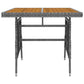 3-Delige Tuinset Poly Rattan Grijs
